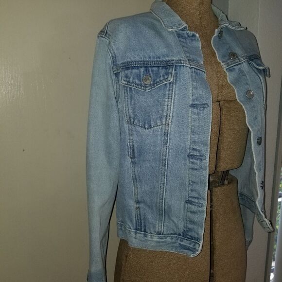 Glamorous denim jacket xs with flower design on back - Picture 13 of 16